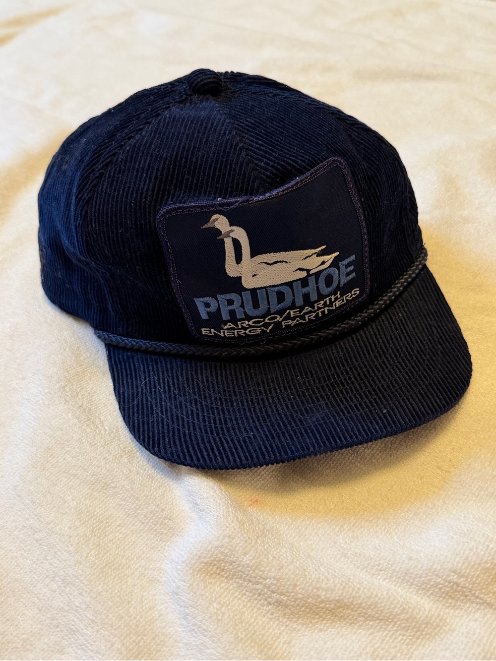 Navy Corduroy SnapBack Cap - Prudhoe Earth Energy Partners